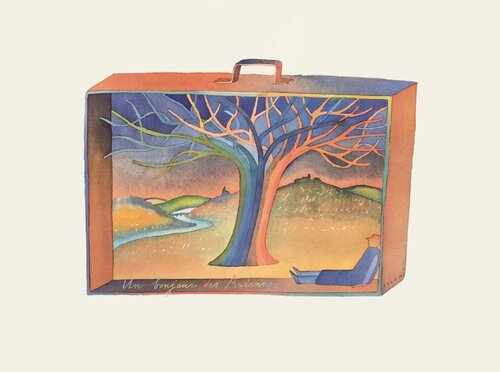 Un bonjour des Ardennes by Jean Michel Folon, Print for Sale on Singulart