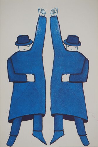 L'Homme et son double by Jean Michel Folon, Print for Sale on Singulart