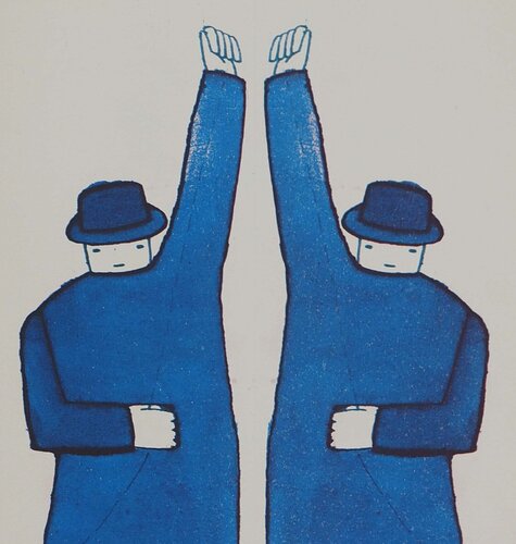 L'Homme et son double by Jean Michel Folon, Print for Sale on Singulart