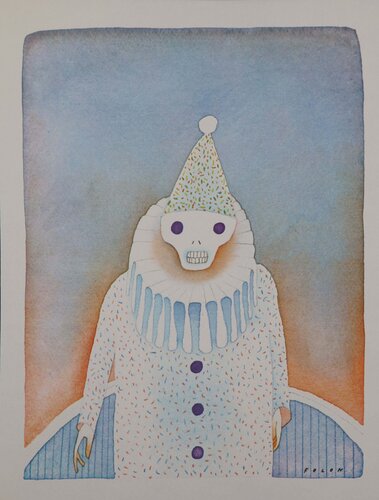 Le clown by Jean Michel Folon, 版画 for Sale on Singulart