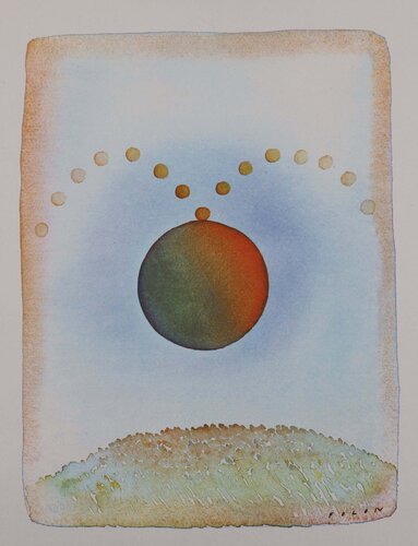 Soleil rouge par Jean Michel Folon, Édition en vente sur Singulart