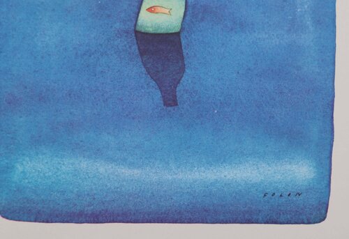La bouteille à la mer by Jean Michel Folon, Print for Sale on Singulart