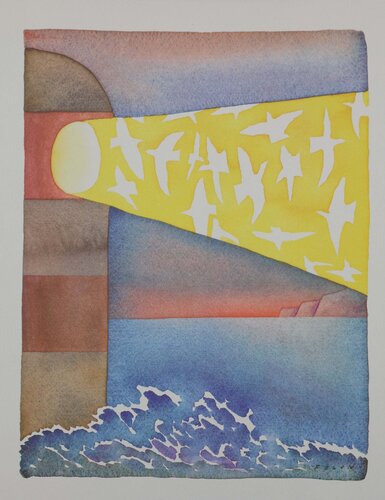 Le gardien de phare amoureux des oiseaux by Jean Michel Folon, Print for Sale on Singulart