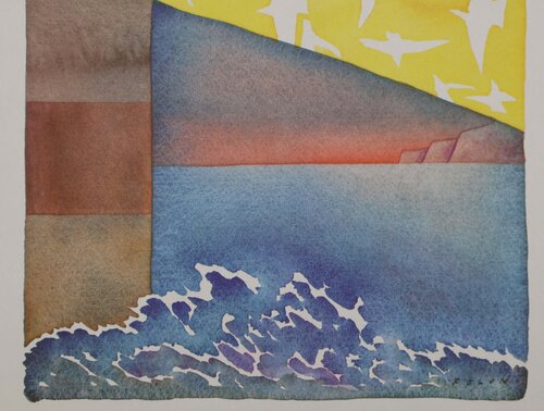 Le gardien de phare amoureux des oiseaux von Jean Michel Folon, Druck kaufen auf Singulart