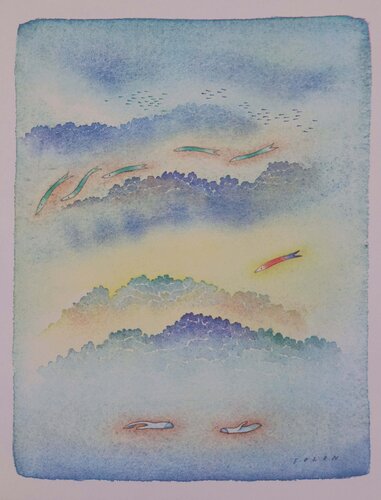 Bancs de poissons by Jean Michel Folon, 版画 for Sale on Singulart