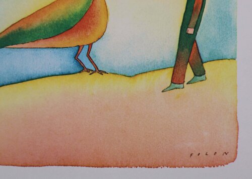 Conversation privée by Jean Michel Folon, Print for Sale on Singulart