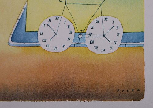 Contre la montre by Jean Michel Folon, Print for Sale on Singulart