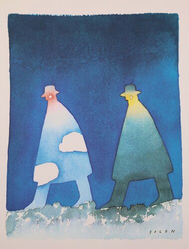 Le jour et la nuit by Jean Michel Folon, Print for Sale on Singulart