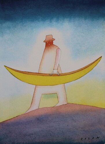 Voyage dans la lune van Jean Michel Folon, Afdruk te koop op Singulart