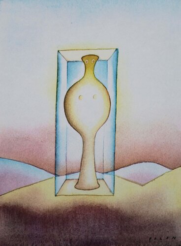 Le géant van Jean Michel Folon, Afdruk te koop op Singulart