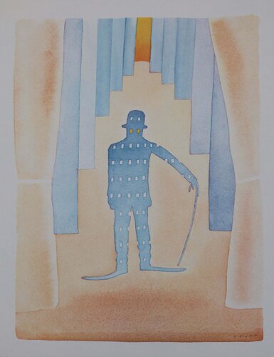 Charlie Chaplin by Jean Michel Folon, 版画 for Sale on Singulart