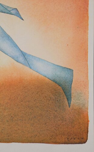 Les grandes enjambées by Jean Michel Folon, Print for Sale on Singulart