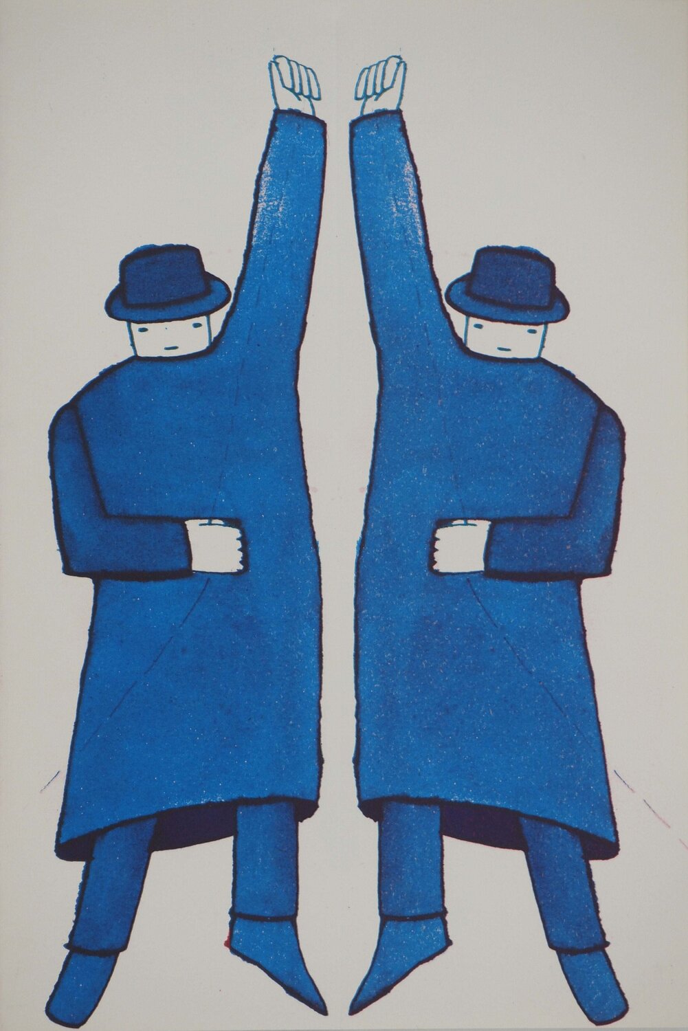 L'Homme et son double Jean Michel Folon Stampa in vendita