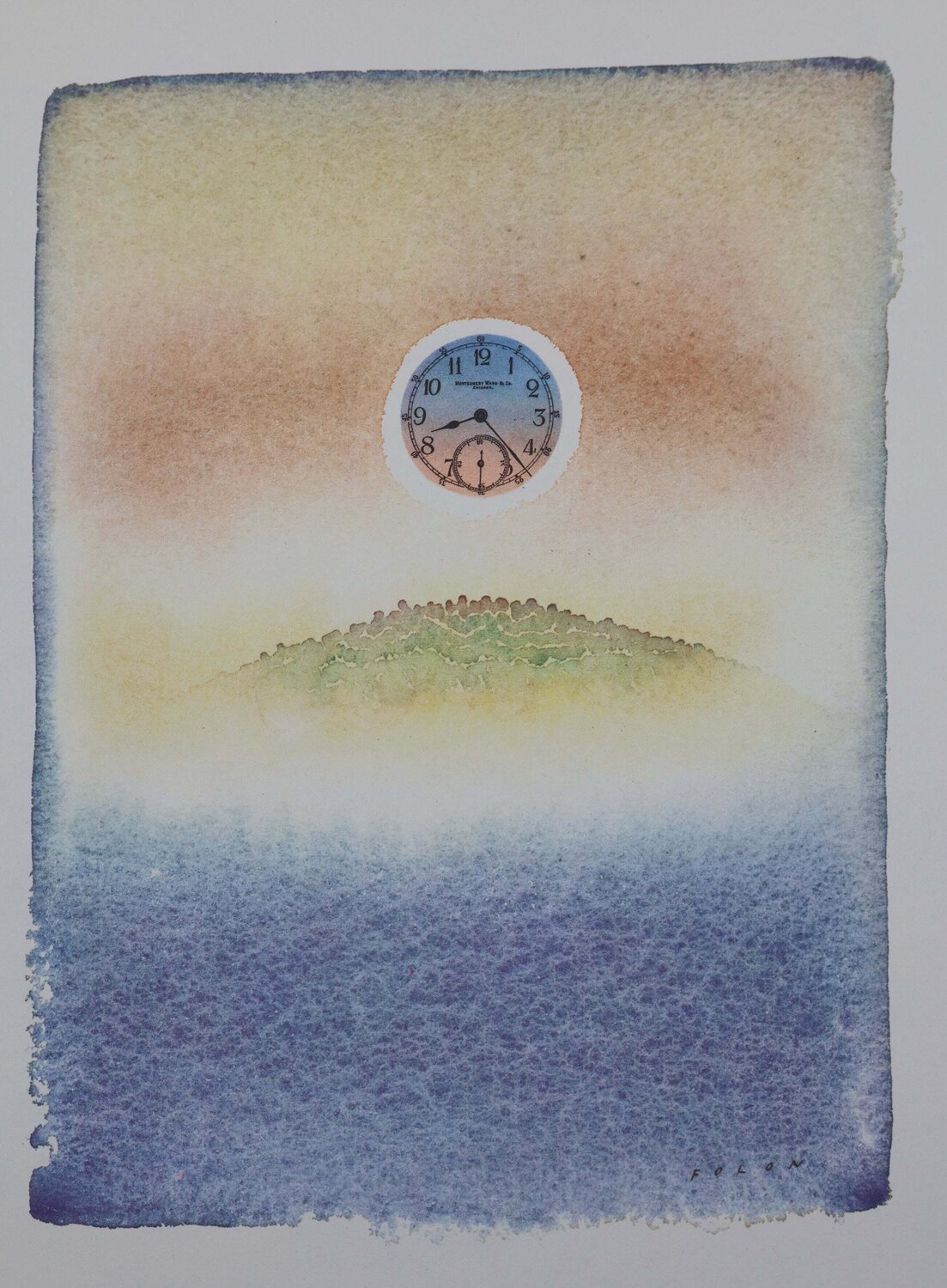 Le temps qui passe Jean Michel Folon Print for sale
