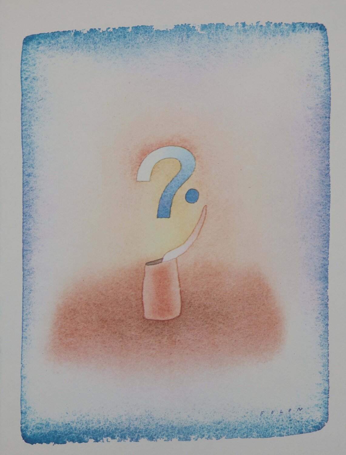 Le Mystère Jean Michel Folon Print for sale