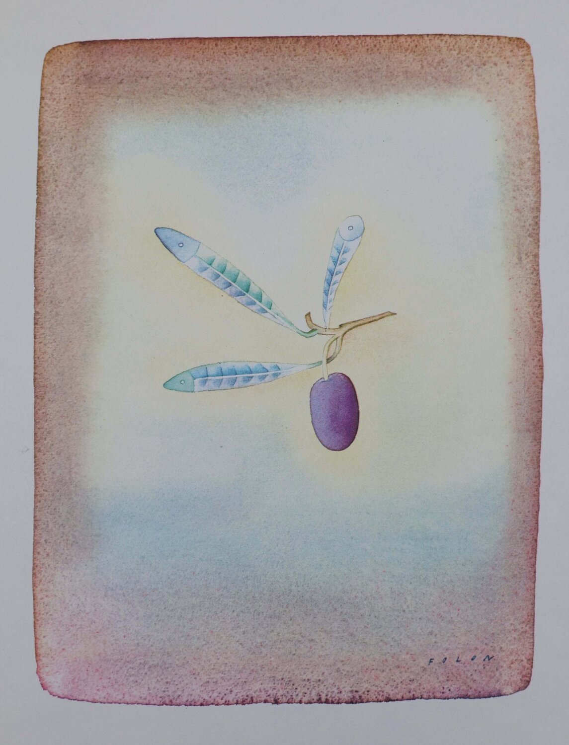 Fruit et sardines Jean Michel Folon Afdruk te koop