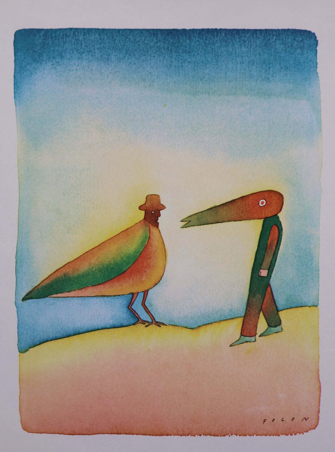 Conversation privée Jean Michel Folon Édition à vendre