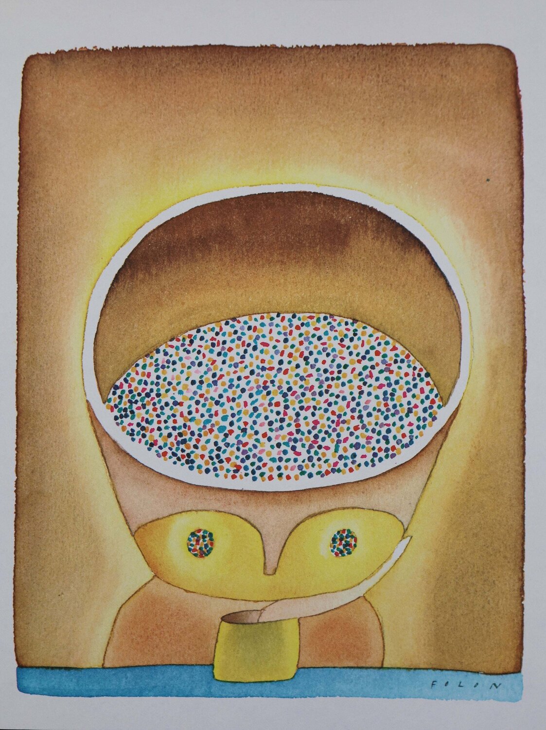 Trop plein d'idées Jean Michel Folon Print for sale