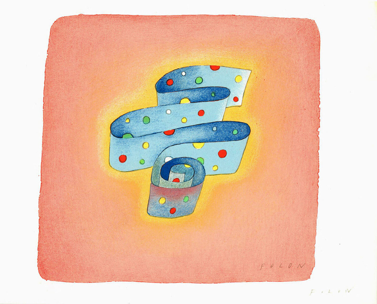 1988 Flag Series - United Nations Jean Michel Folon Print for sale