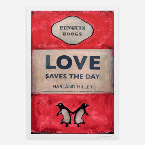 Love Saves the Day Poster by Harland Miller, 인쇄 for Sale on Singulart