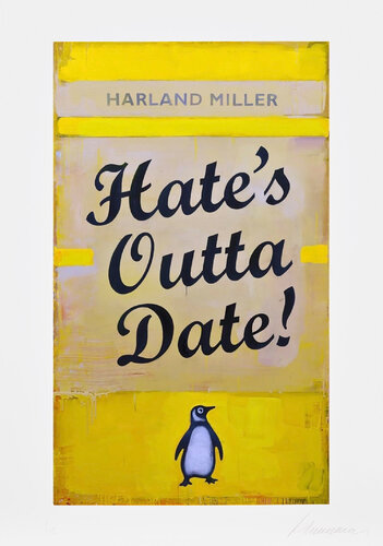 Hate's Outta Date (Yellow) von Harland Miller, Druck kaufen auf Singulart