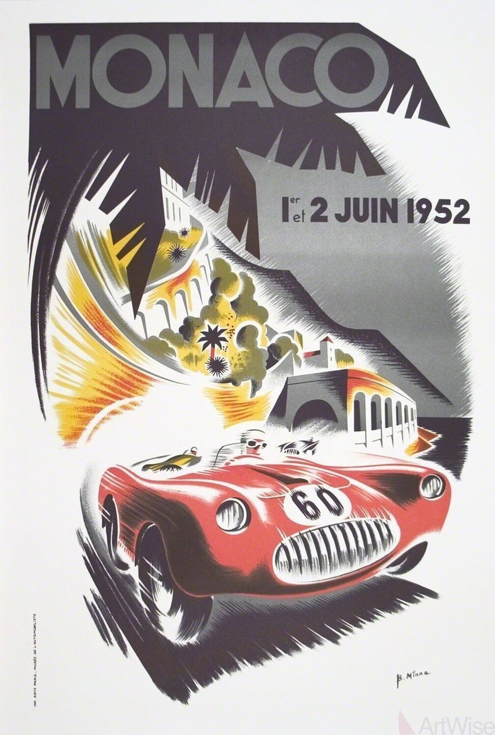 Monaco Grand Prix 1952 George Minne Druck zu verkaufen