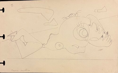 Femme couchée van Pierre Molinier, Werk op papier te koop op Singulart