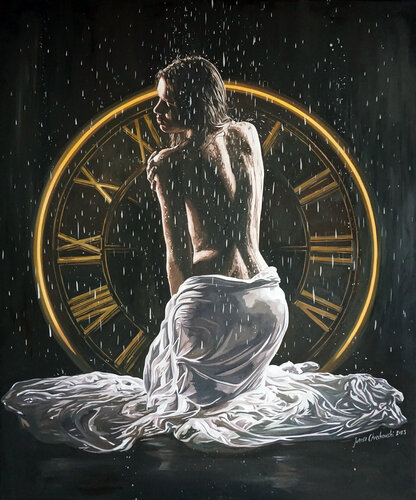 In the rain van Janusz Orzechowski, Schilderij te koop op Singulart
