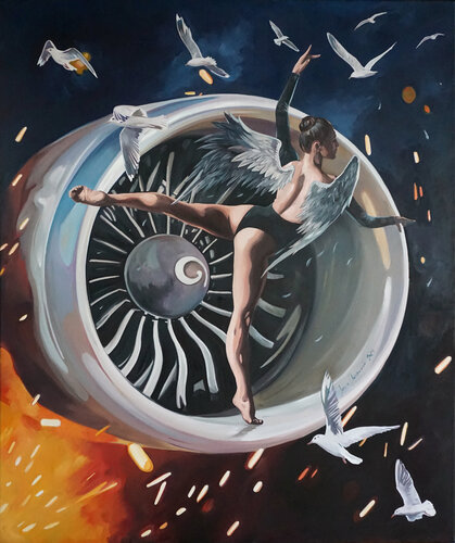 Guardian Angel II by Janusz Orzechowski, Painting for Sale on Singulart