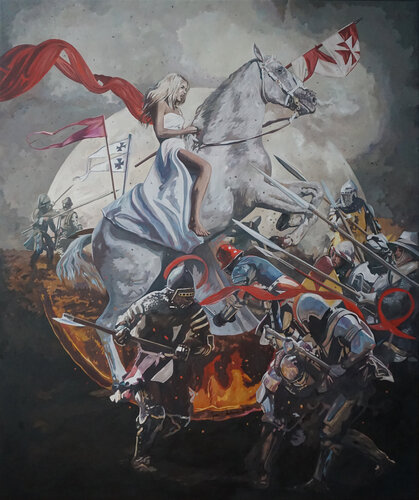 Joanna d’Arc di Janusz Orzechowski, Pittura in vendita su Singulart