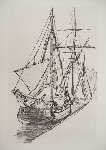 Voiliers à quai van Claude Monet, Afdruk te koop op Singulart