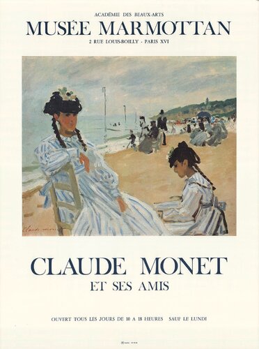 On the Beach at Trouville van Claude Monet, Afdruk te koop op Singulart