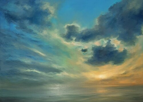 Sky Lights van Joanne Parent, Schilderij te koop op Singulart