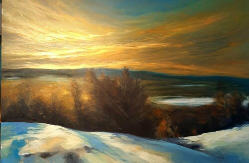 Mountain Light by Joanne Parent, 회화 for Sale on Singulart