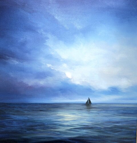 Night Sail by Joanne Parent, Painting for Sale on Singulart