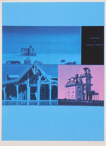 Hommage à Edward Hopper by Jacques Monory, 版画 for Sale on Singulart