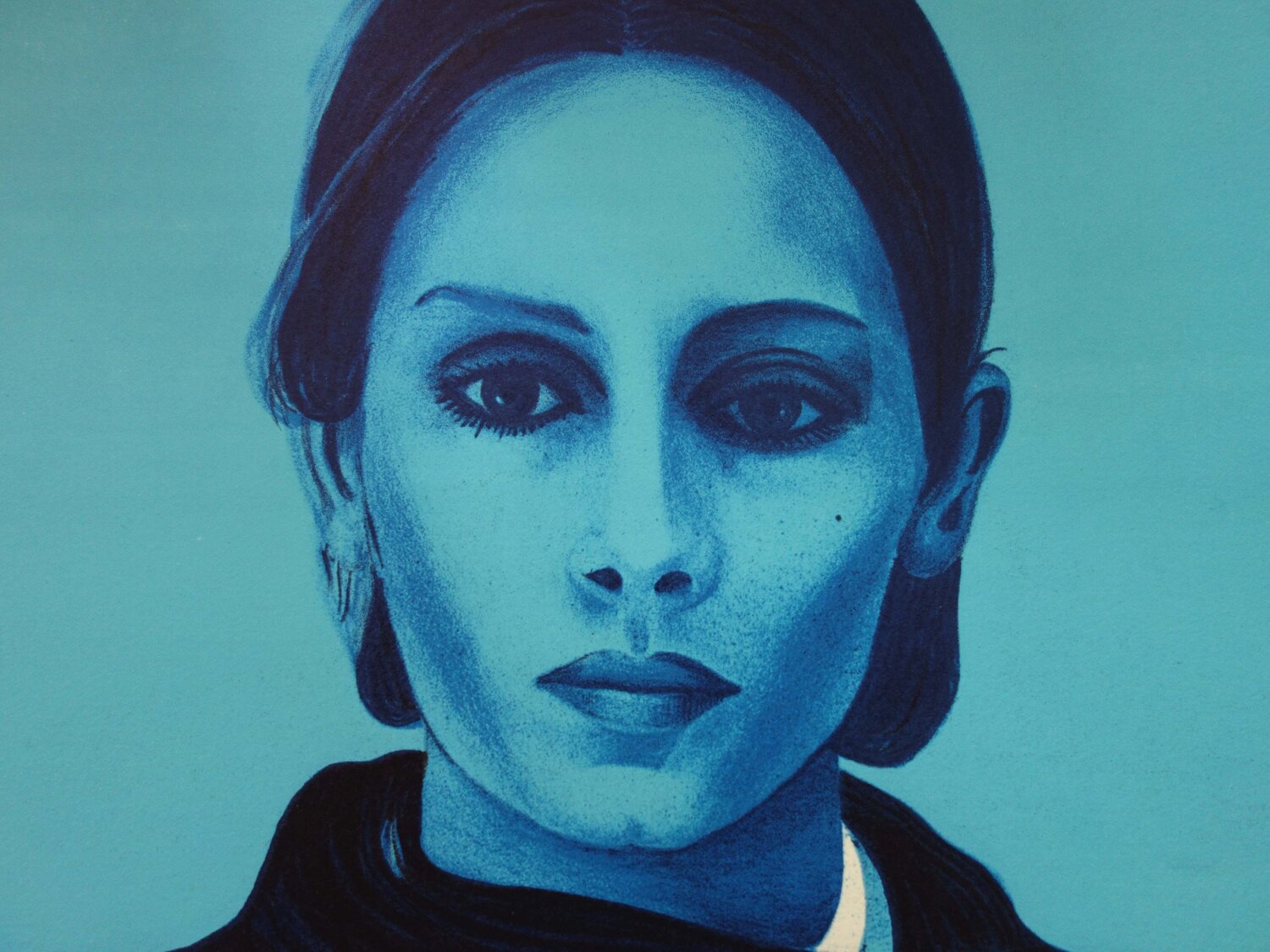 Femme au cerisier en fleur Jacques Monory