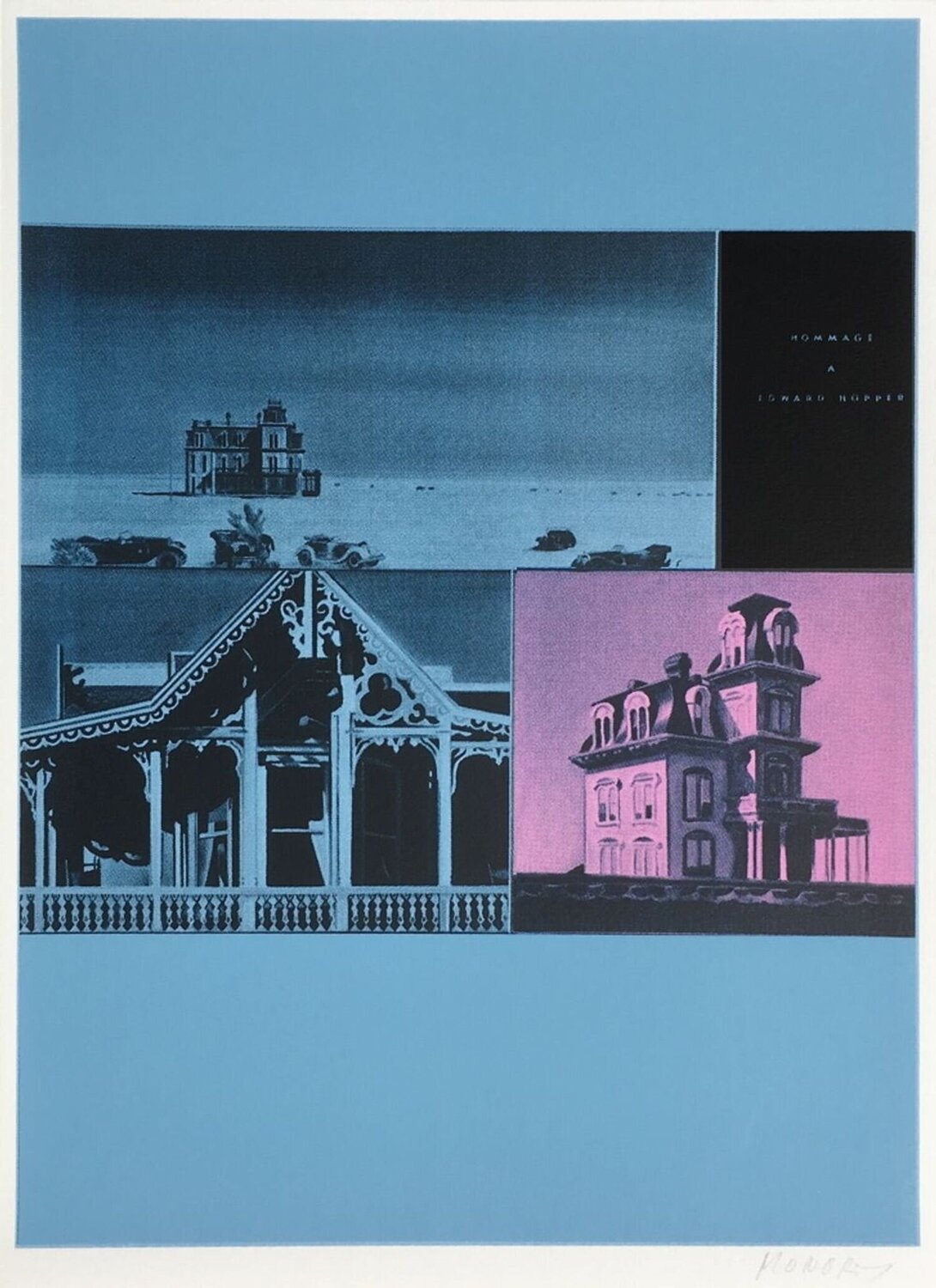 Bicentenaire kit - USA 76 - 02 (Hommage à Edward Hopper) Jacques Monory Druck zu verkaufen