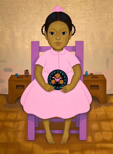 Chica con plato van Gustavo Montoya, Afdruk te koop op Singulart