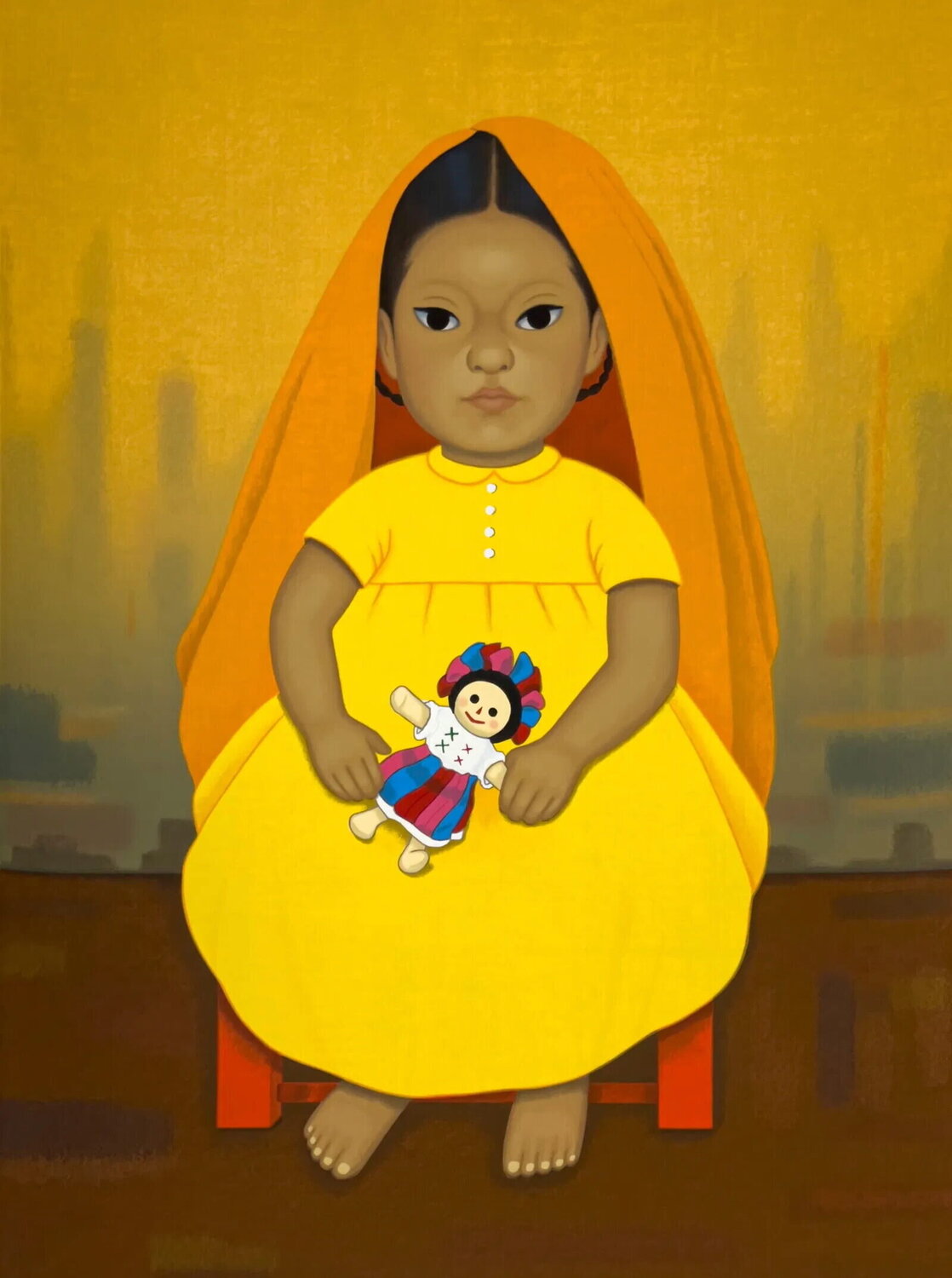 Chica con muneca Gustavo Montoya
