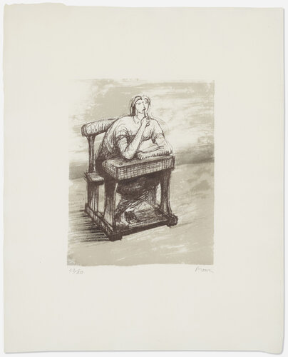 Girl Seated at Desk IV von Henry Moore, Druck kaufen auf Singulart
