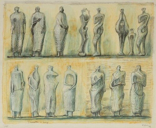 Standing Figures van Henry Moore, Afdruk te koop op Singulart