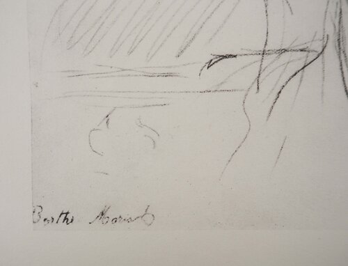 Jeune femme se coiffant Berthe Morisot