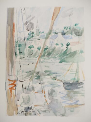 Arrivée à Jersey en bateau von Berthe Morisot, Druck kaufen auf Singulart