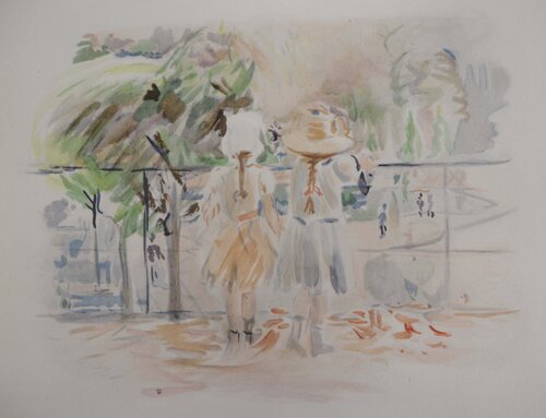 Deux fillettes au Jardin des Tuileries Berthe Morisot