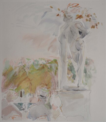 Sculptures au Au Jardin des Tuileries von Berthe Morisot, Druck kaufen auf Singulart