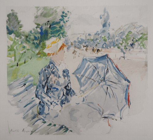 Jeune femme à l'ombrelle by Berthe Morisot, Print for Sale on Singulart