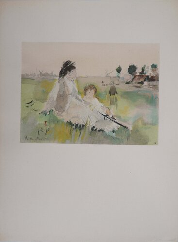 Famille à la campagne di Berthe Morisot, Stampa in vendita su Singulart
