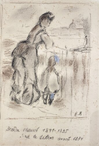 Woman and child on a balcony by Berthe Morisot, Painting for Sale on Singulart