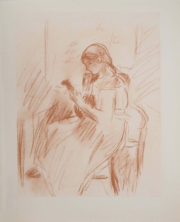 Jeune fille jouant de la guitare Berthe Morisot